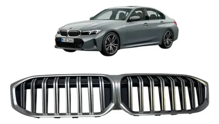 Grade Superior Parachoque Bmw 320i 330e Msport 2023 A 2025 Preto Brilhante
