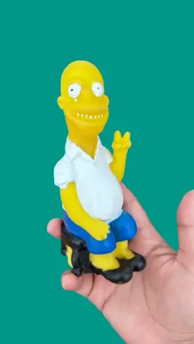 BONECO MUITO RARO HOMER SIMPSON SQUEZZE 6 POLEGADAS ARGENTINA 1990