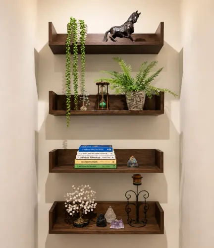 Kit 4 Nichos MDF Marrom para Livros e Decoração (ótimas condições)