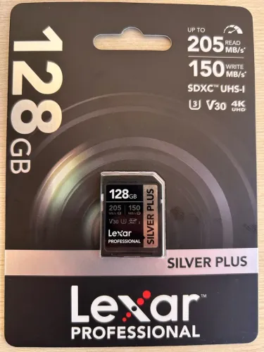 Cartão de Memória Lexar Professional Silver Plus SDXC UHS-I Card 128GB