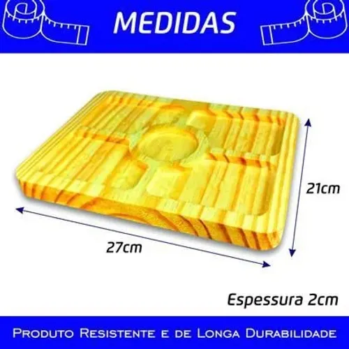 Petisqueira Madeira Frios Petiscos Queijo Retângular