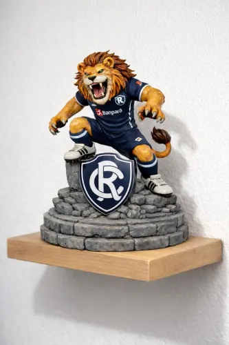 Leão 20cm com escudo 