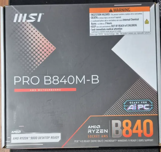 Placa mãe MSI PRO B840M-B Ddr5