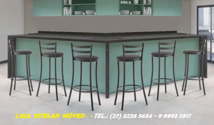 Seu espaço mais aconchegante e confortável! Banquetas alta reforçadas!