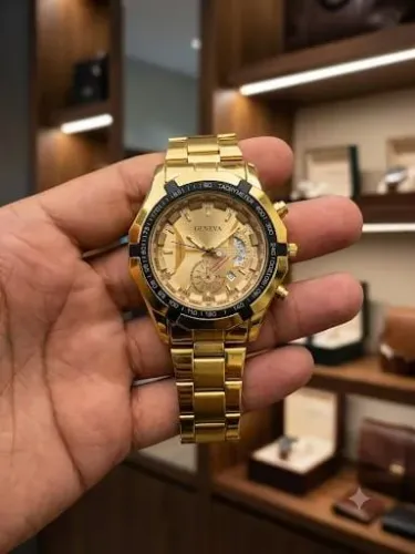 Elegância no Pulso: O Brilho do Relógio Dourado