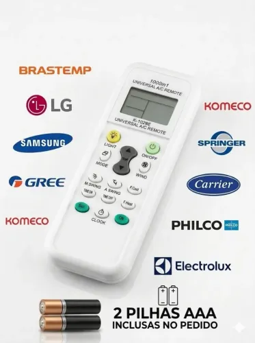 Controle Universal De Ar Condicionado 1000 Em 1 (K-1028e)
