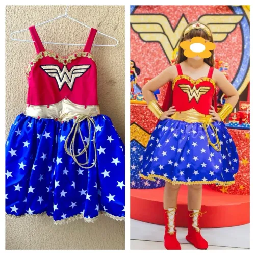 Fantasia Infantil Luxo Mulher Maravilha