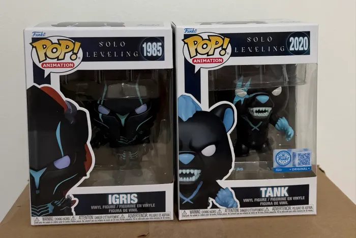 Funkos Tank e Igris Solo Leveling