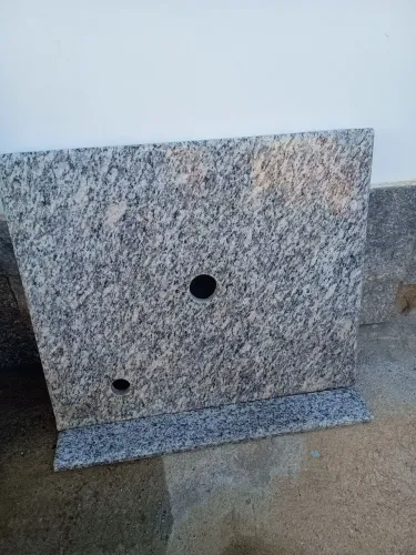Pia Lavatório em granito para banheiro 60x50 cm pouco uso