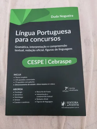 Vwndo língua portuguesa para concurso - Duda Nogueira- CESPE CEBRASPE
