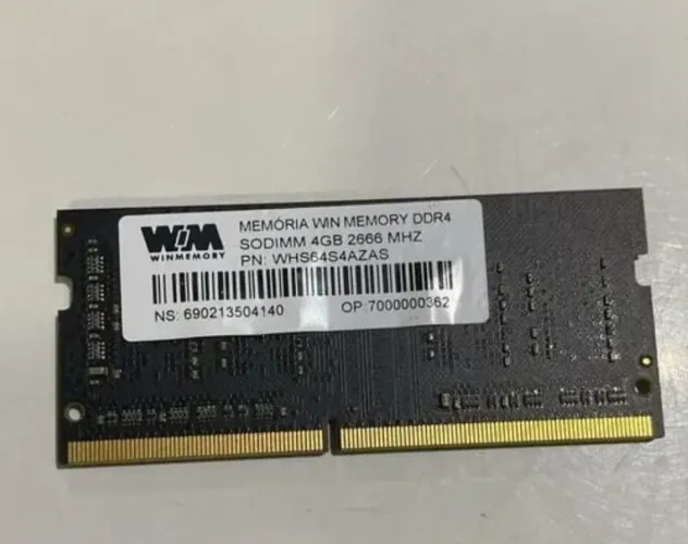 Memória Ram win memory ddr4 sodimm 4gb - notebook