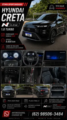 Hyundai Creta N Line 1.0 TB 12V Flex Aut. 2025