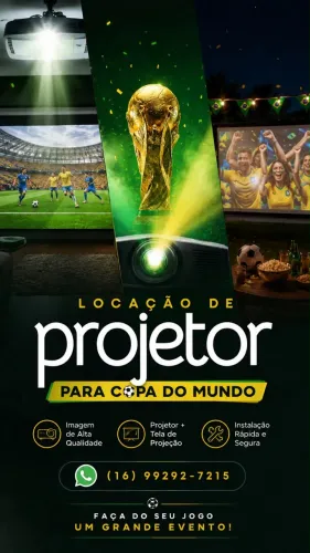 PROJETOR LOCAÇÃO TELÃO COPA DO MUNDO