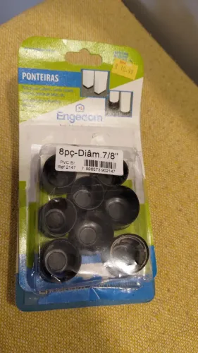 Doação - Ponteira Externa PVC para pés de móveis 7/8"