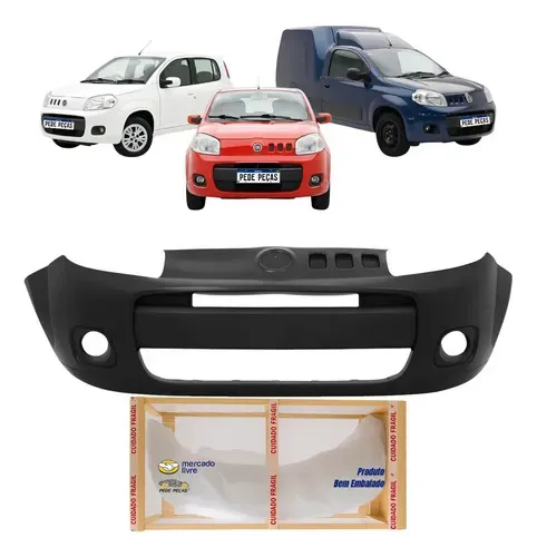 Parachoque Fiat Uno Vivace 2010 2011 2012 13 A 2016 Novo Preto