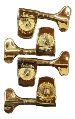 Tarraxas Schaller P/ Baixo M4S Light Gold 4 Left - Splitted 9,8