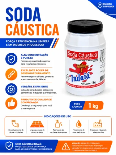 Soda Cáustica Indaiá 1 kg