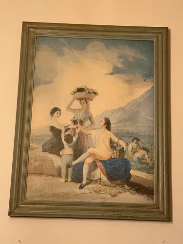 Quadro família no vinhedo