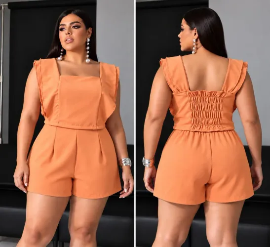 Conjunto de alfaiataria feminino com short 44/46