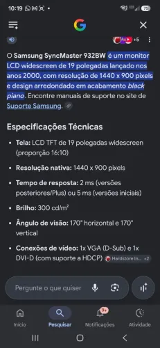 Monitor SanSung 19