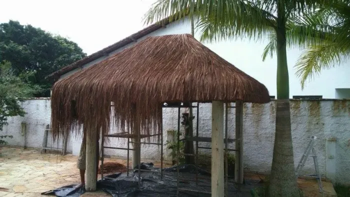 Pente de piaçava para quiosques e coberturas