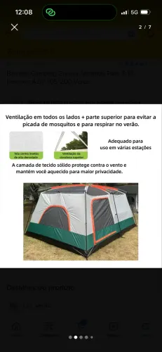 Vendo barraca camping. 