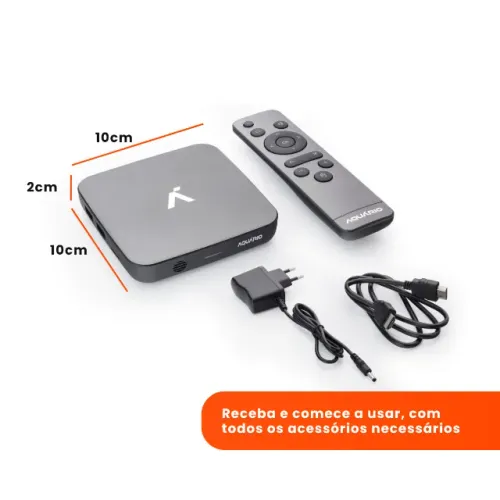 Transforma sua tv em smart, Tv box Aquário Stv3000Plus 4k 16gb Android 11 WiFi 2.4/5gr
