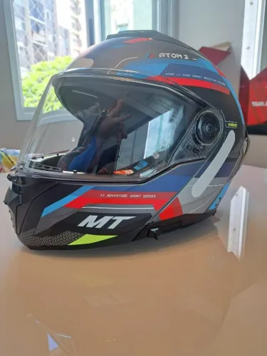 Capacete MT ATOM 2 Tam. 57/58 - Usado 1 vez, Estado de Novo