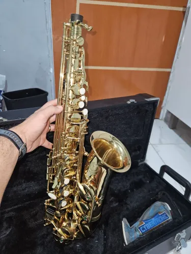 Saxofone Alto Eagle Dourado com Case