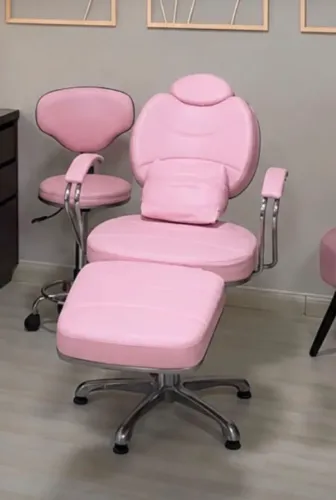 Poltrona reclinável maquiagem micropigmentação+ mocho