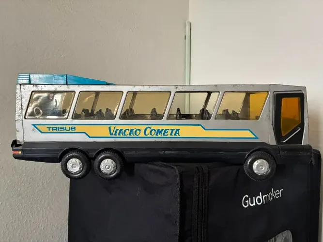 Miniatura Onibus de Lata Viação Cometa - Brinquedos Bandeirantes