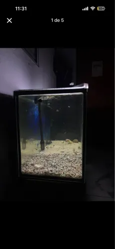 Aquário 120 l com 2 canisters e 1 filtro submerso + móvel 