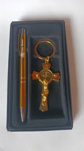 Kit caneta e chaveiro São Bento