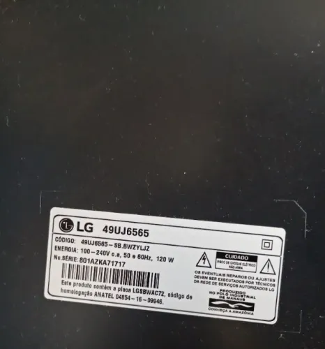 Smart TV 4K 49" [LG] Tela Intacta (Defeito na Placa / Para Conserto ou Peças)