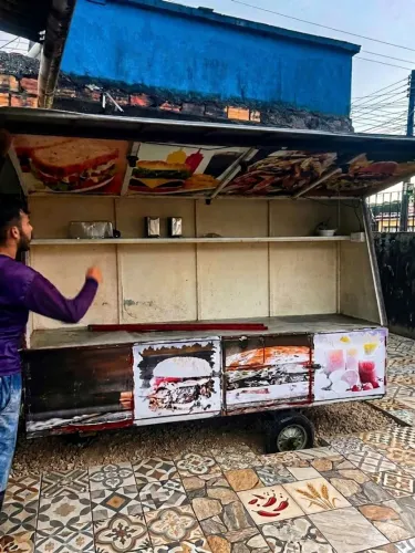 Carro Trailler de lanche inox 