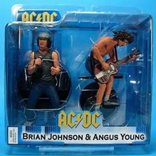 AC/DC FIGURAS DE AÇÃO BRIAN JOHNSON E ANGUS YOUNG 