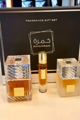 Kit Lattafa Khamrah Gift Set - Sofisticação e Elegância