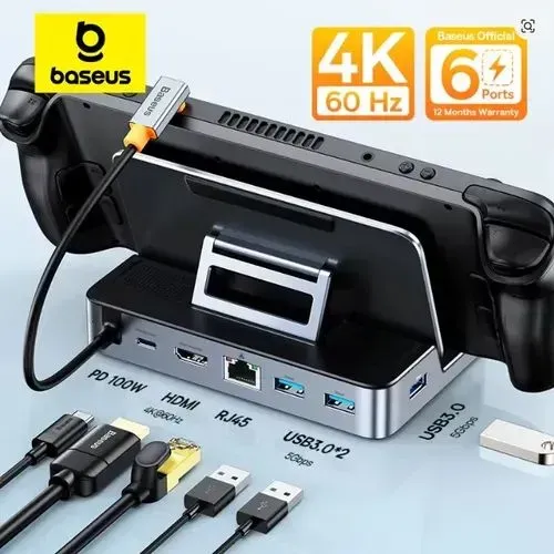 Dock Baseus para Steam deck/Rog ally<br><br>Dock Baseus para Steam deck/Rog all