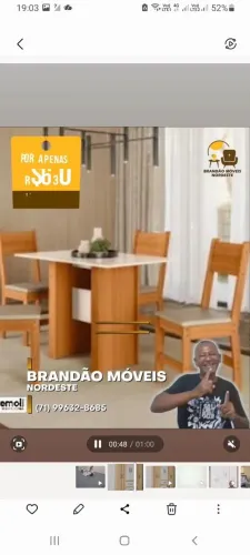 Mesa 4 cadeiras R$ 70,00 ENTREGA você deve PEDIR DESCONTO PARA VENDEDORA