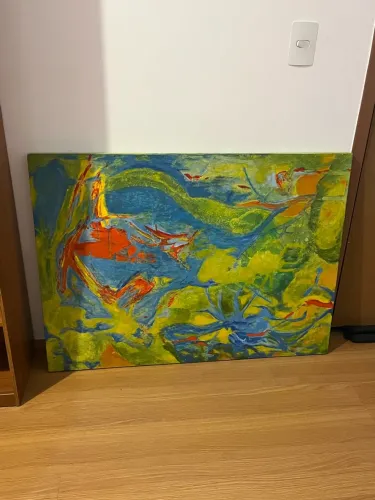 Quadro pintura acrílica sobre telas