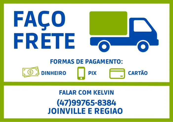 Faço frete Joinville e região A Aparti de 80,00 Montana