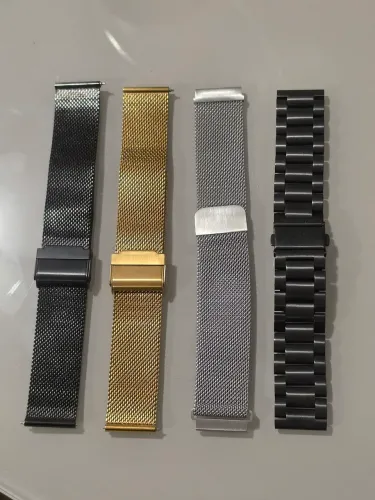 4 Pulseiras aço 20mm relogio/smartwatch 