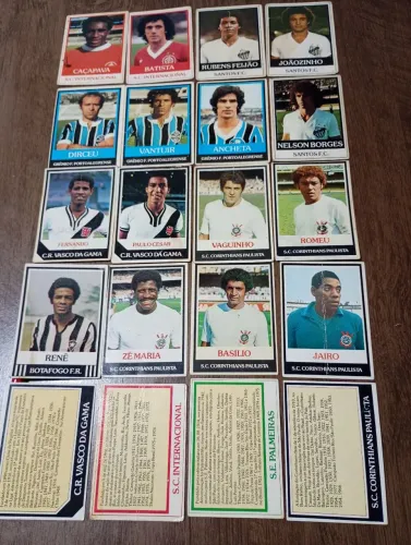 Futebol cards ping pong lote com 40 cards originais