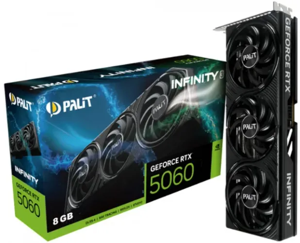 RTX 5060 Palit 8GB Lacrada Triple Fan, Garantia Terabyte