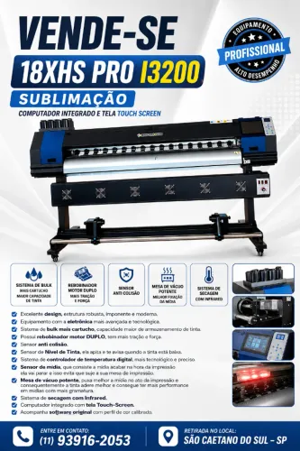 Plotter Sublimática I3200 1,80 com Pc integrado Imprimiprinter