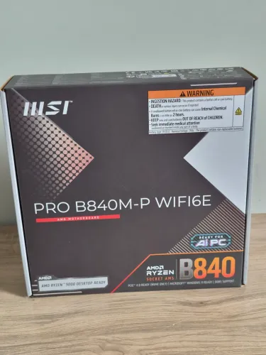 Placa Mae B840M-P Pro Msi Am5 Wi-Fi 6e Matx - Nova