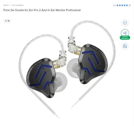 fone da kz zns pro