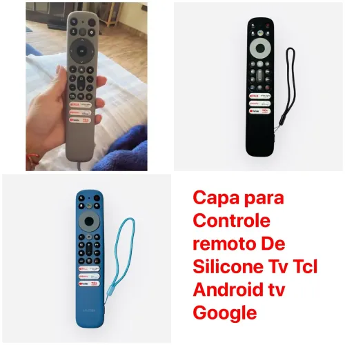 Capa para Controle remoto De Silicone Tv Tcl Android tv Google