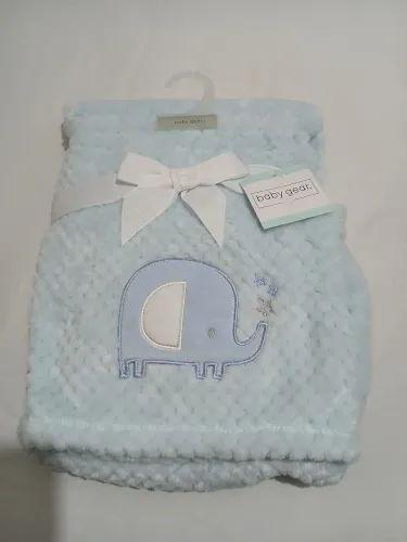 Cobertor azul masculino para bebê 