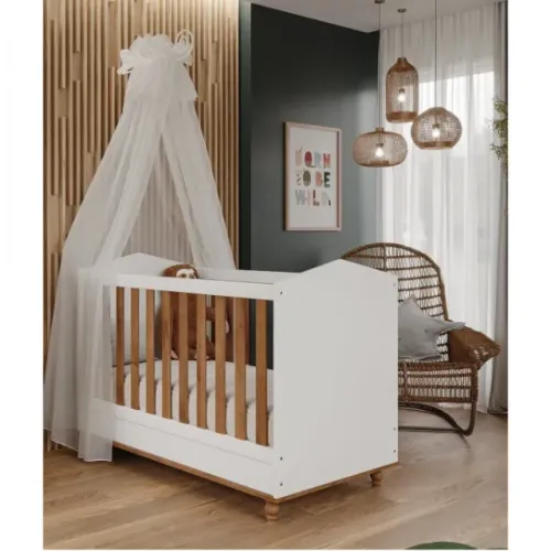 Berço Mini Cama Bala de Goma+Colchão Baby D18 Ortobom + Pillow Top micropercal 400 fios